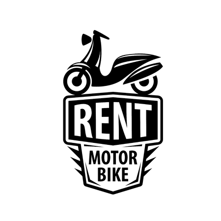 Motorcycle  for rent. Vector illustration on white backgroundのイラスト素材