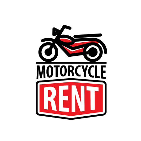 Motorcycle for rent. Vector illustration on white backgroundのイラスト素材