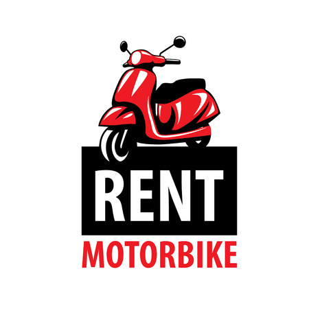 Motorcycle   for rent. Vector illustration on white backgroundのイラスト素材