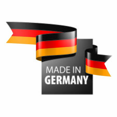 Germany flag, vector illustration on a white backgroundのイラスト素材