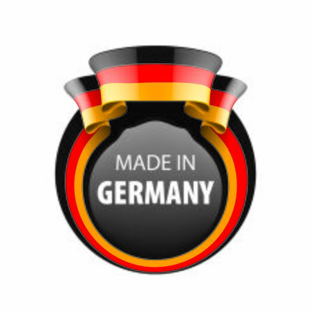 Germany flag, vector illustration on a white backgroundのイラスト素材
