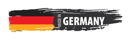 Germany flag, vector illustration on a white backgroundのイラスト素材