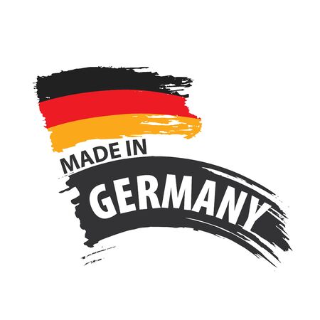 Germany flag, vector illustration on a white backgroundのイラスト素材