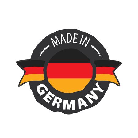 Germany flag, vector illustration on a white backgroundのイラスト素材