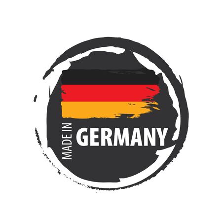 Germany flag, vector illustration on a white backgroundのイラスト素材