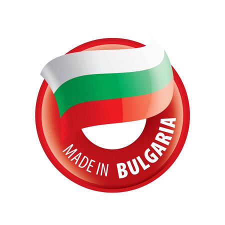 Bulgaria flag, vector illustration on a white backgroundのイラスト素材