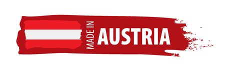 Austria flag, vector illustration on a white backgroundのイラスト素材