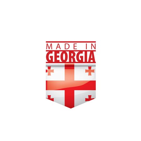 Georgia flag, vector illustration on a white backgroundのイラスト素材