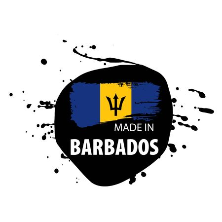 Barbados flag, vector illustration on a white background.のイラスト素材