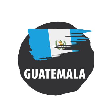 Guatemala flag, vector illustration on a white backgroundのイラスト素材