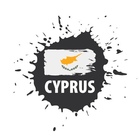 Cyprus flag, vector illustration on a white backgroundのイラスト素材