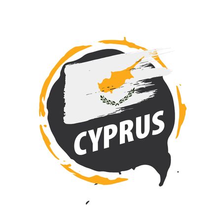 Cyprus flag, vector illustration on a white backgroundのイラスト素材