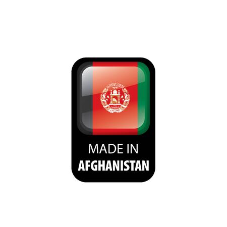Afghanistan flag, vector illustration on a white backgroundのイラスト素材