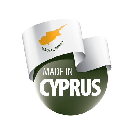 Cyprus flag, vector illustration on a white backgroundのイラスト素材