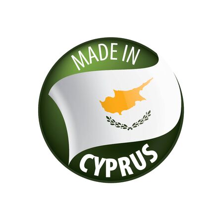 Cyprus flag, vector illustration on a white backgroundのイラスト素材