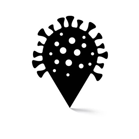 Vector sign of the coronavirus as a locationのイラスト素材