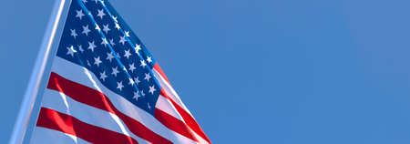 3d rendering of the national flag of the United States of America
