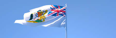 3D rendering of the national flag of British Antarctic Territoryの写真素材