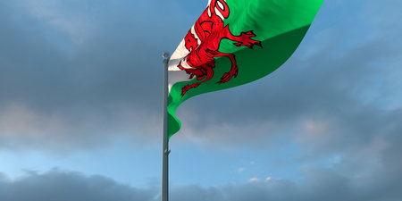 3d rendering of the national flag of the Walesの写真素材