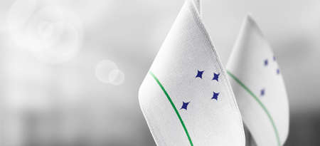 Patch of the national flag of the Mercosur on a white t-shirt