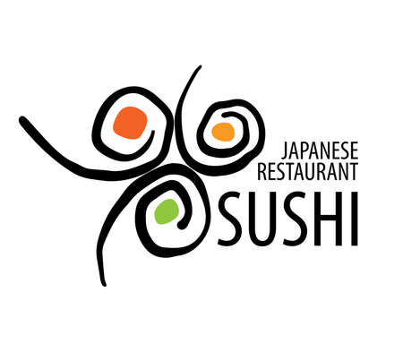 Vector   of Japanese food on a white backgroundのイラスト素材