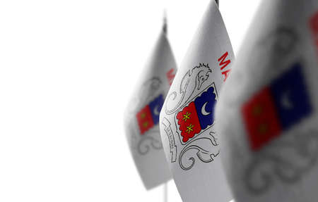 Small national flags of the Mayotte on a white background.