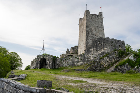 Anakopia Fortress in New Athos in the Republic of Abkhazia. On the evening of May 16, 2021のeditorial素材