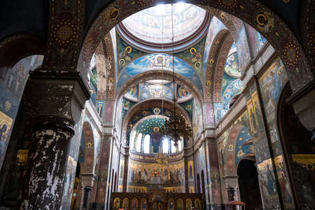 The temple inside in New Athos in the Republic of Abkhazia. May 16, 2021