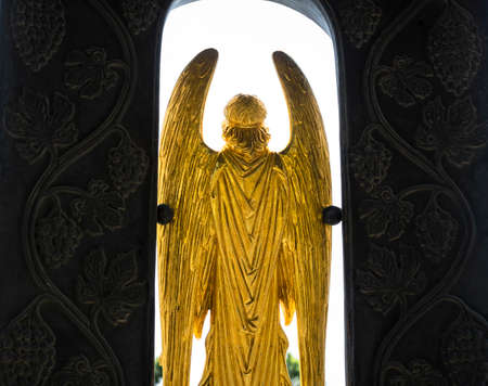 Angel Monument on Krasnaya Street in Krasnodar, Russia. A clear sunny day on May 24, 2021のeditorial素材