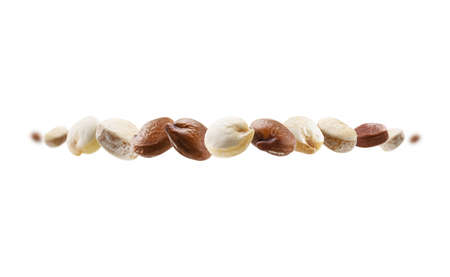A set of red and white quinoa. isolated on a white background.