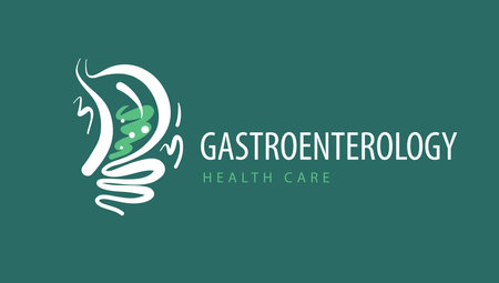 Logo for gastroenterology. vector illustration.のイラスト素材