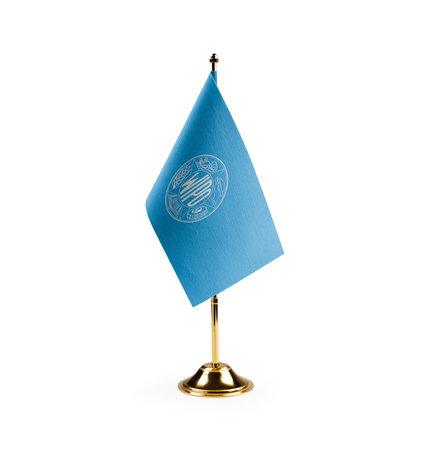 Small national flag of the International Intellectual Property Organization on a white background.のeditorial素材