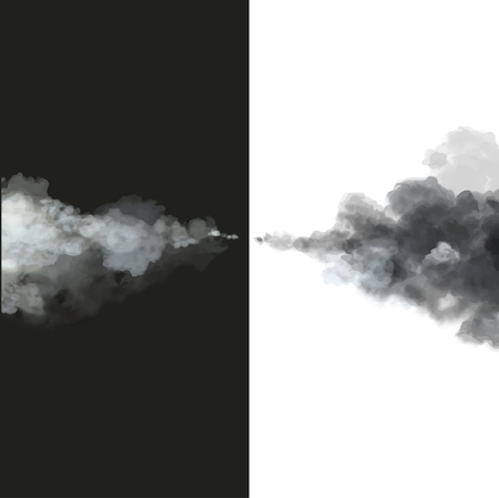 Black and white smoke.のイラスト素材