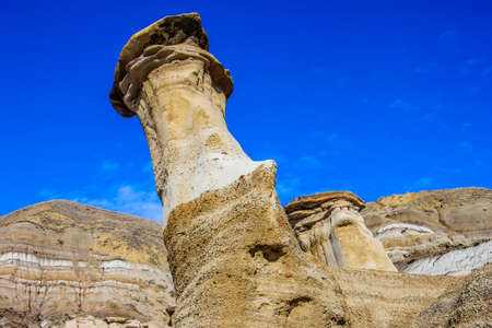 Hoodos, Willow Creek Trail, Cambria, Albertaの写真素材