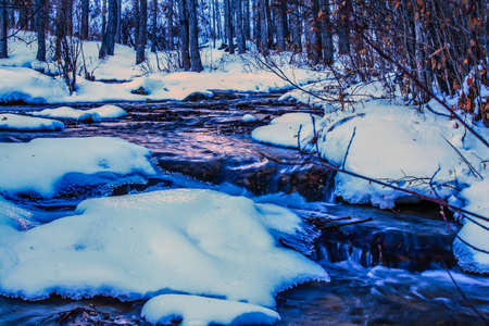 Flowing water, Big Hill Springs, Provincial Recreation Area, Alberta, Canada
