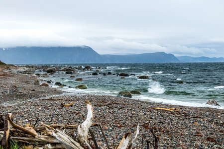 Rocky shorelines from the Roadside, Gros Morne National Park, Newfoundland, Canada
