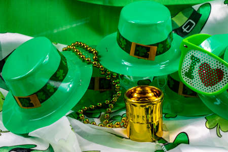 Colourful St. Patricks Day decorations. Calgary, alberta, Canadaの写真素材