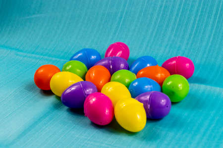 Colourful easter eggs, candies and baskets on display. Calgary, Alberta, Canada