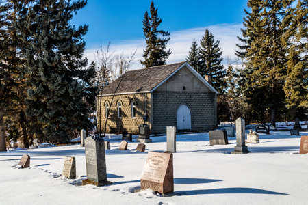 Union Cemetary in the grips of winter. Calgary, Alberta, Canadaの写真素材