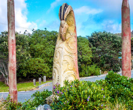Along the shore and around the town. Goat Island, New Zealandの写真素材