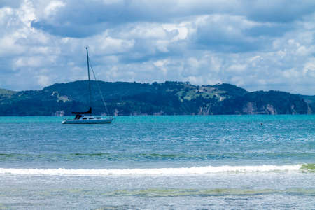 Sailboats on Stanmore Bay. Auckland, New Zealandの写真素材