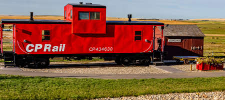 Historic buildings and monuments in the Village of Standard in Wheatland County Alberta Canadaのeditorial素材