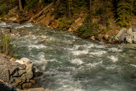 Confluence Tokkum Creek and Kootney River Marble Canyon Kootney National Park British Columbia...