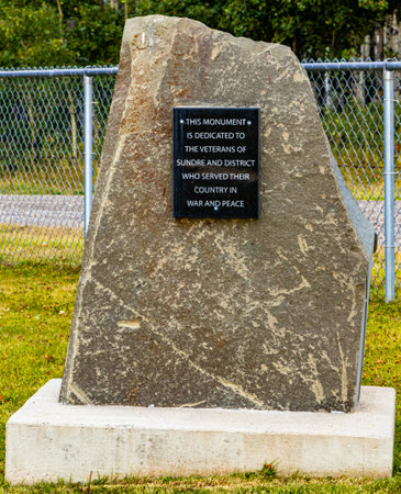 Cenotaph and cemetary memorial Sundre Alberta Canadaのeditorial素材