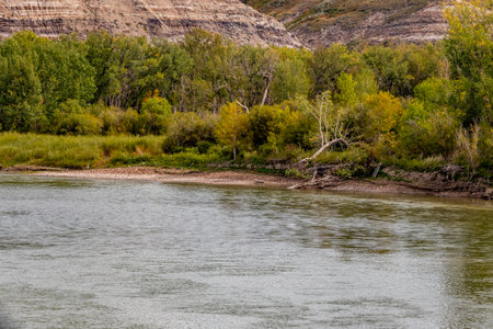 Badlands along the Red Deer river. Rosedale, Alberta, Canadaの写真素材