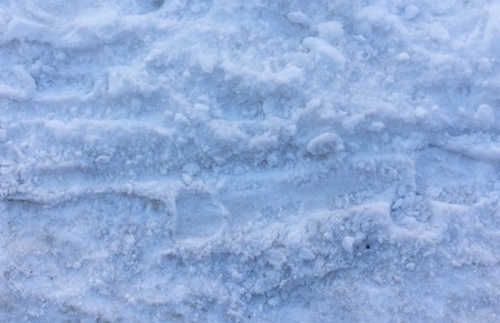 Walking path in the snowの写真素材