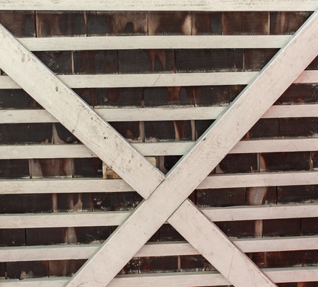 White and black wooden crateの写真素材