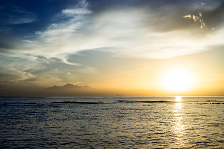 Beautiful sunset over ocean, Baliの写真素材