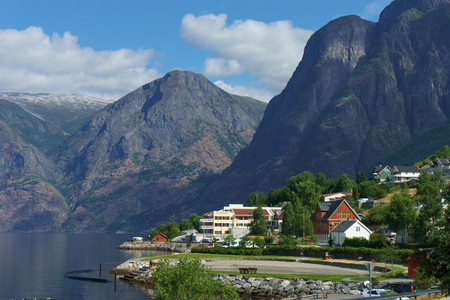Small fishing village, Lofoten, Norwayの写真素材