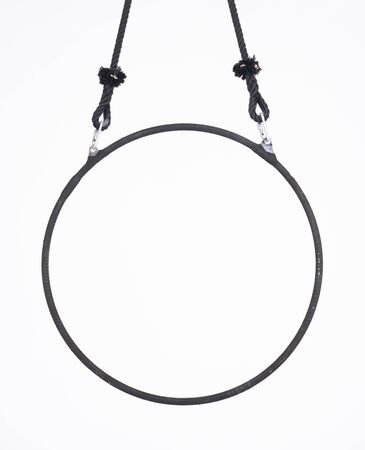 Black aerial hoop isolated on white backgroundの写真素材